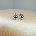 White gold ball stud earring