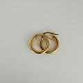 Yellow gold classic hoop earring