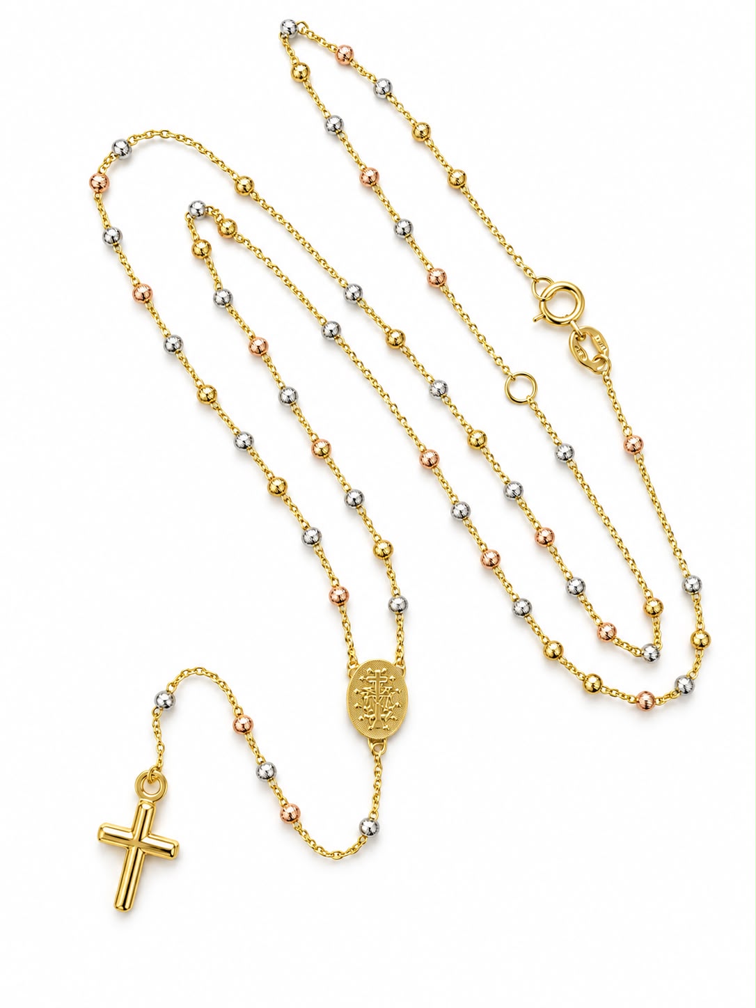 Italian gold Rosary necklace 50 cm